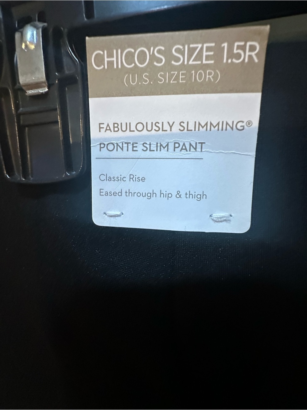 Chico’s Fabulously Slimming Black Pants – Size 1.5 Regular – NWT - Picture 4 of 5